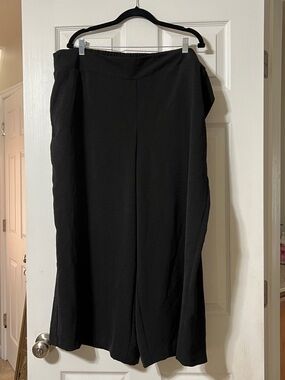 NINE WEST Black Wide-Leg Pull-On Pants NWT Sz 4X